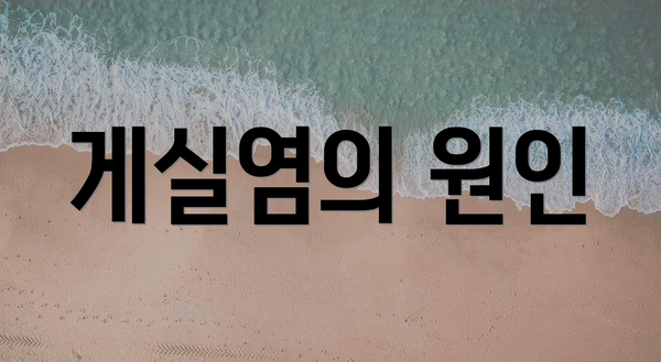 게실염의 원인