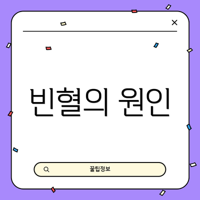 빈혈의 원인