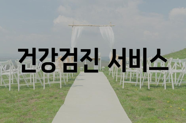 건강검진 서비스